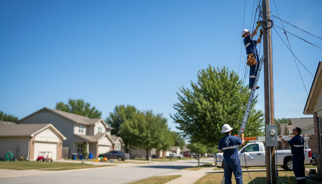 Residential electrician providing installation services in Brighton, IL